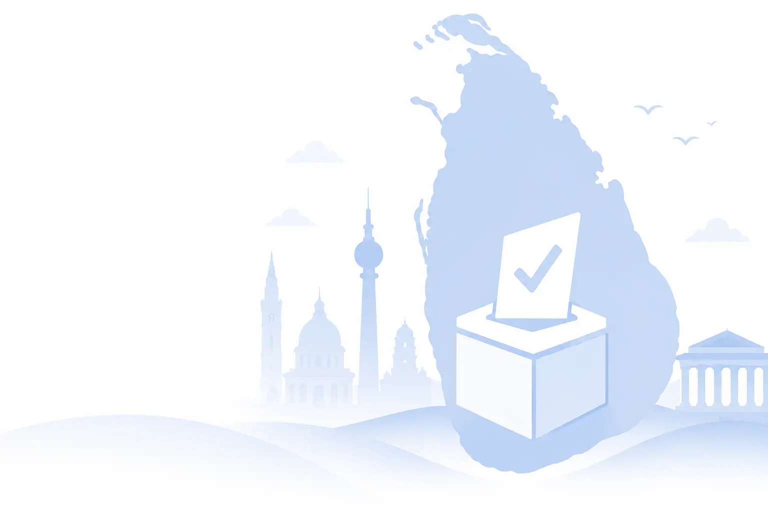 Illustration of students learning about voting